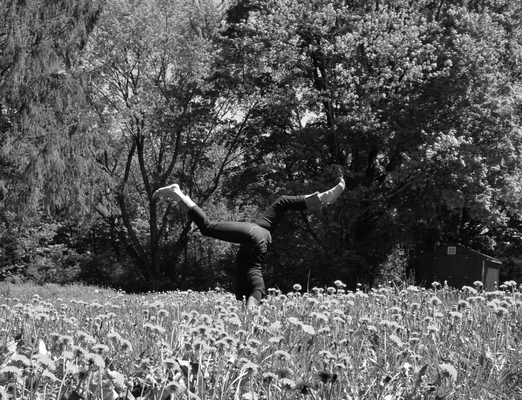 naked earth yoga black and white