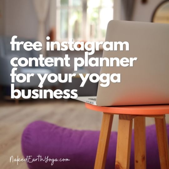 free instagram content planner for your yoga business