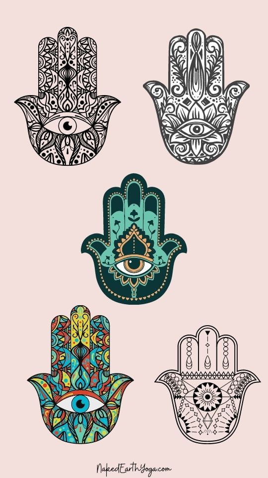 yoga inspired hamsa body art