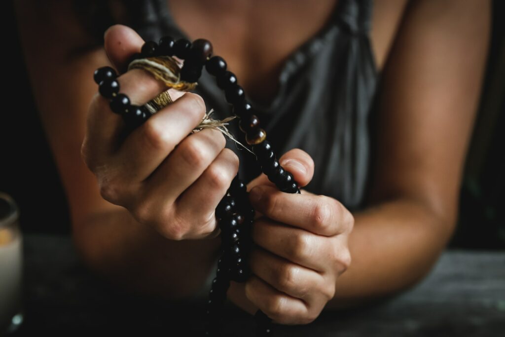 mala bead making workshop live in person yoga event